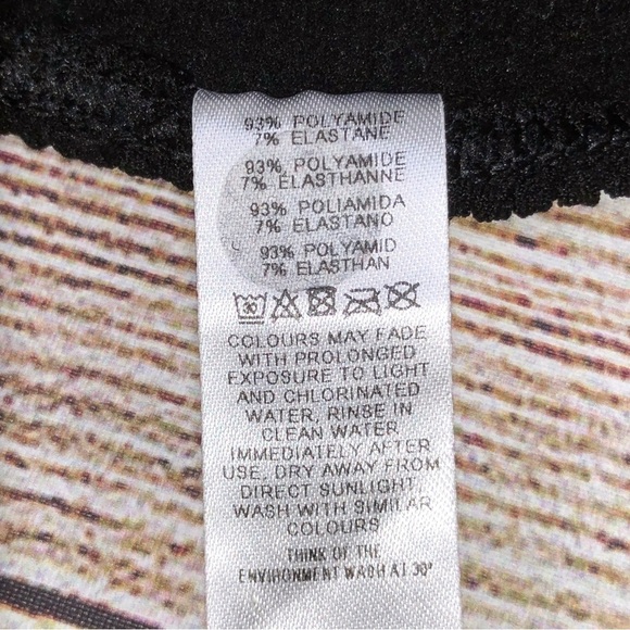 ASOS Black Crinkle Bandeau Bikini Top Size One Size - Picture 5 of 6